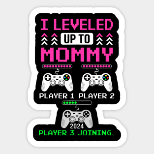Leveled Up To Mommy Again Gamer Mom Est 2024 Sticker